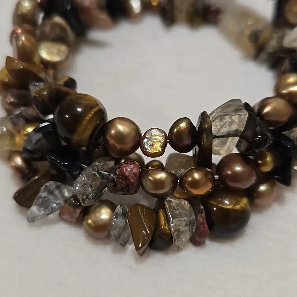 Pearl And Quartz Bracelet